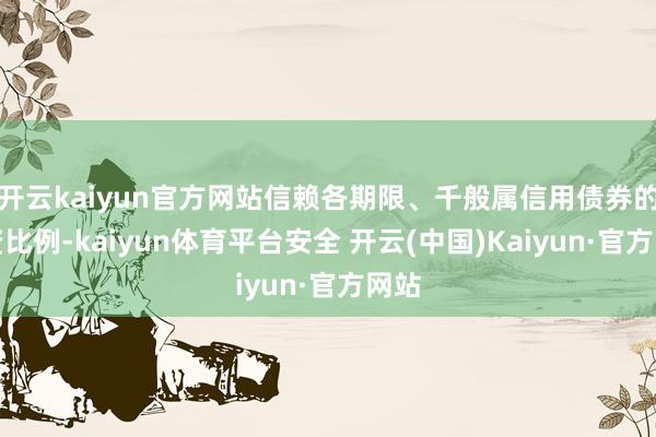 开云kaiyun官方网站信赖各期限、千般属信用债券的投资比例-kaiyun体育平台安全 开云(中国)Kaiyun·官方网站