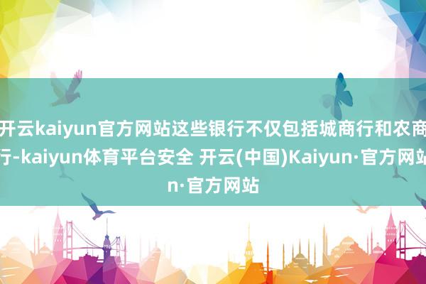 开云kaiyun官方网站这些银行不仅包括城商行和农商行-kaiyun体育平台安全 开云(中国)Kaiyun·官方网站